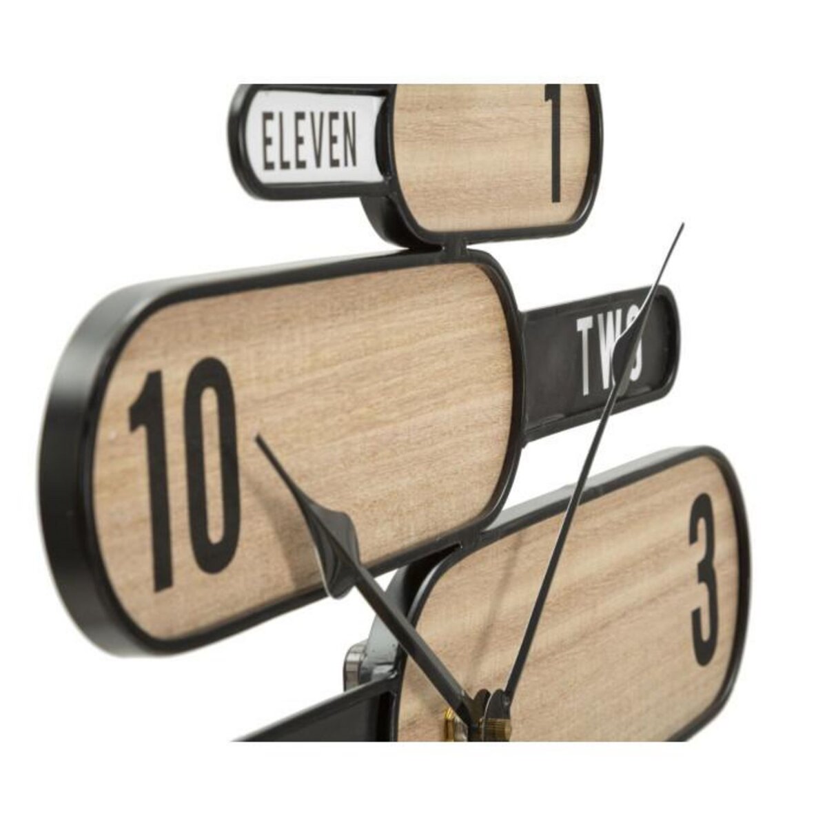 Paris Prix Horloge Murale Design  Direction  60cm Naturel & Noir