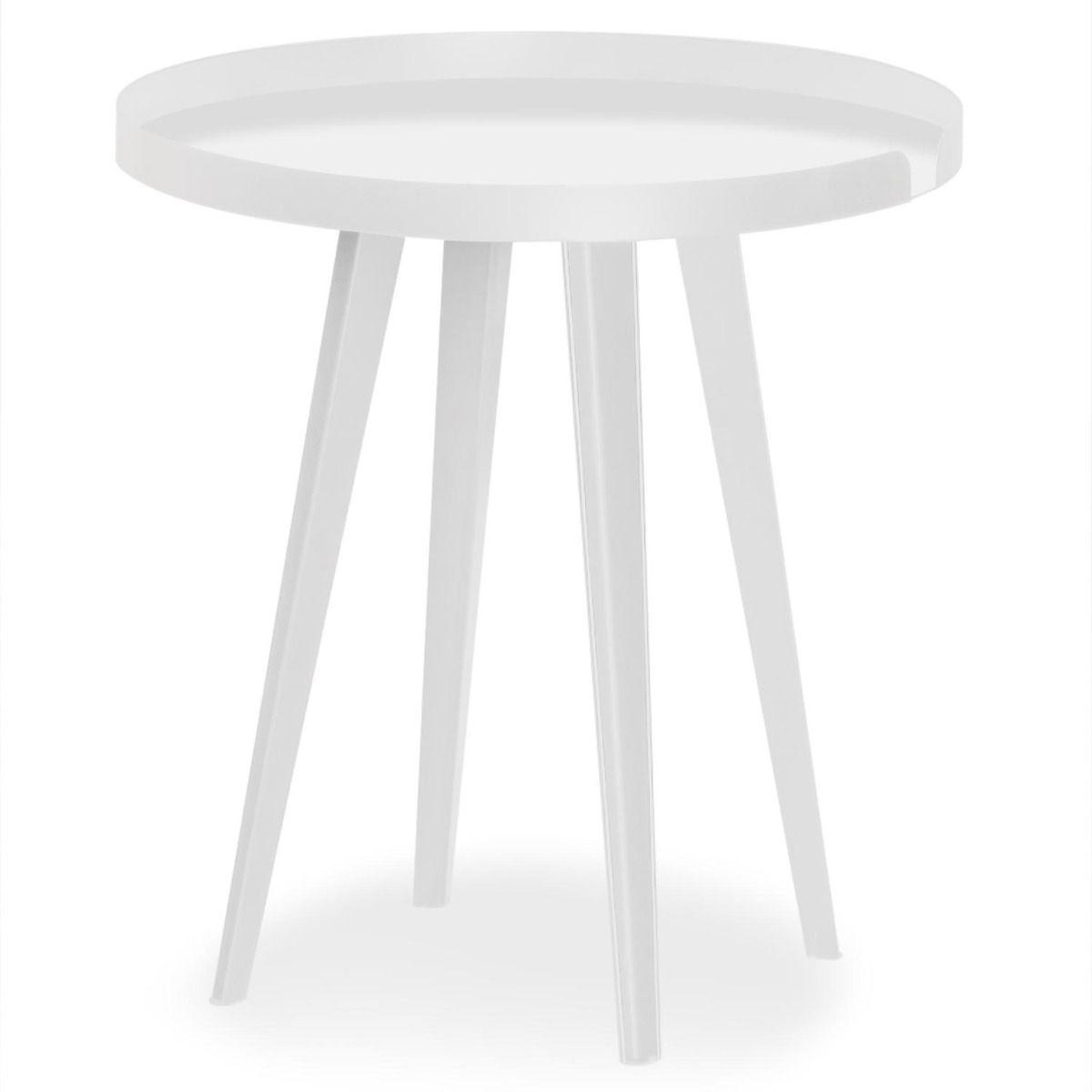 Paris Prix Table d'appoint à rebord  bimix  45cm blanc