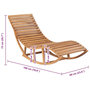 Voir la diapositive 6 : VIDAXL Chaise longue a bascule Bois de teck solide