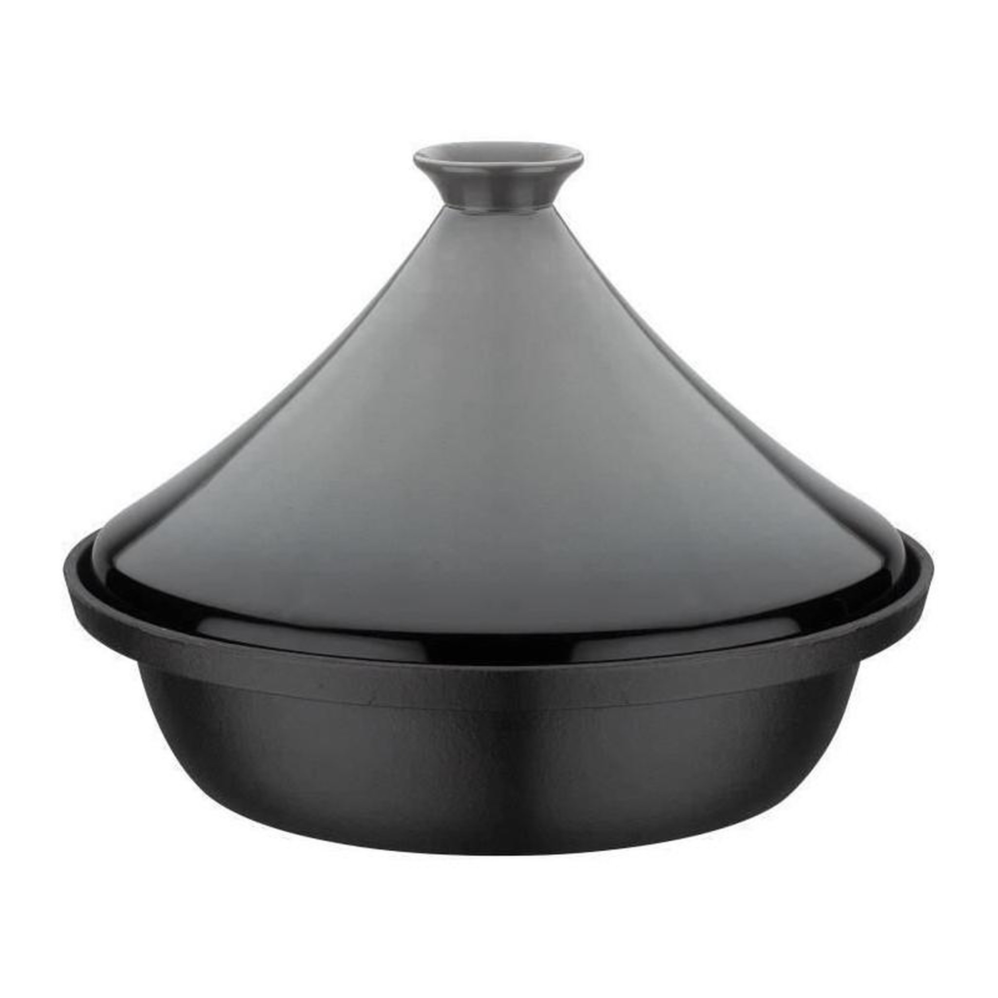 GSW Tajine fonte massive - GSW - 30 x 22 cm - Couvercle céramique - Induction - Gris