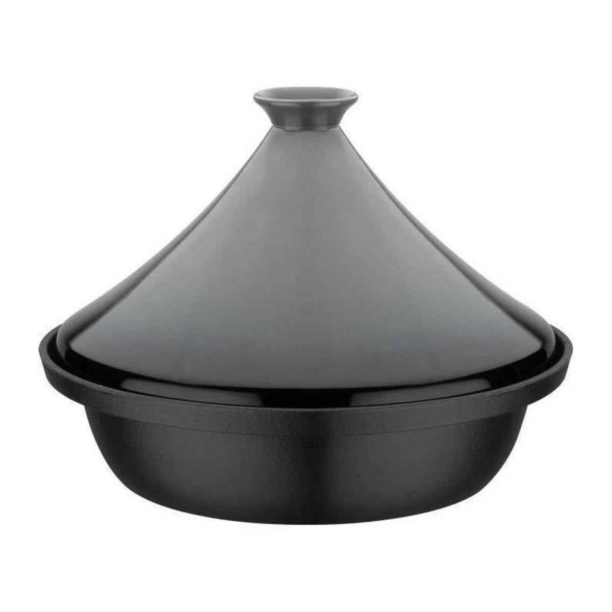 GSW Tajine fonte massive - GSW - 30 x 22 cm - Couvercle céramique - Induction - Gris