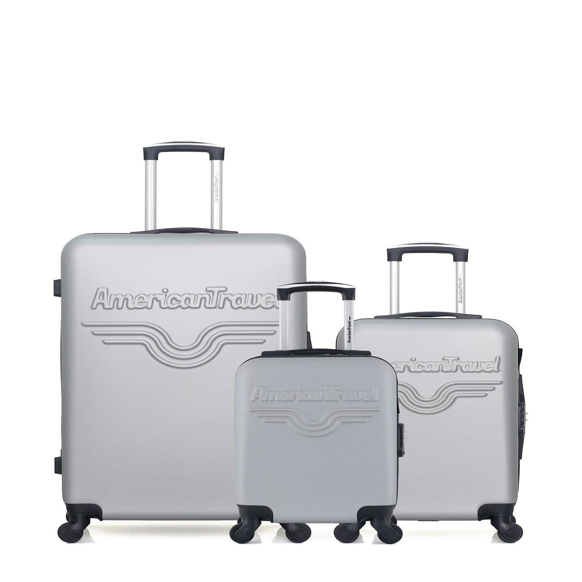AMERICAN TRAVEL AMERICAN TRAVEL - LOT DE 3 - Valises grand format, cabine et cabine XXS CHELSEA