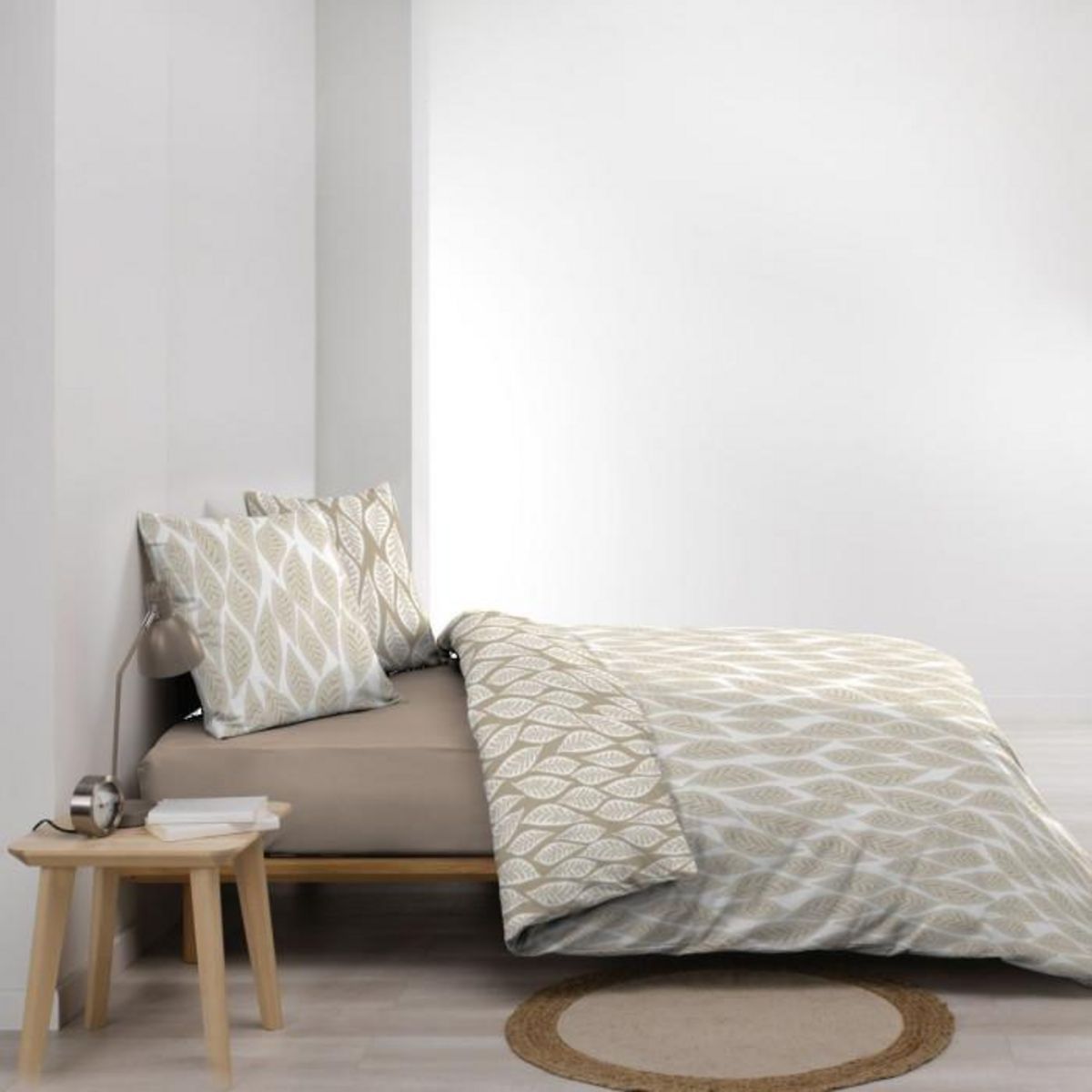 Paris Prix Parure de Lit 3 Pièces  Mareva  260x240cm Beige