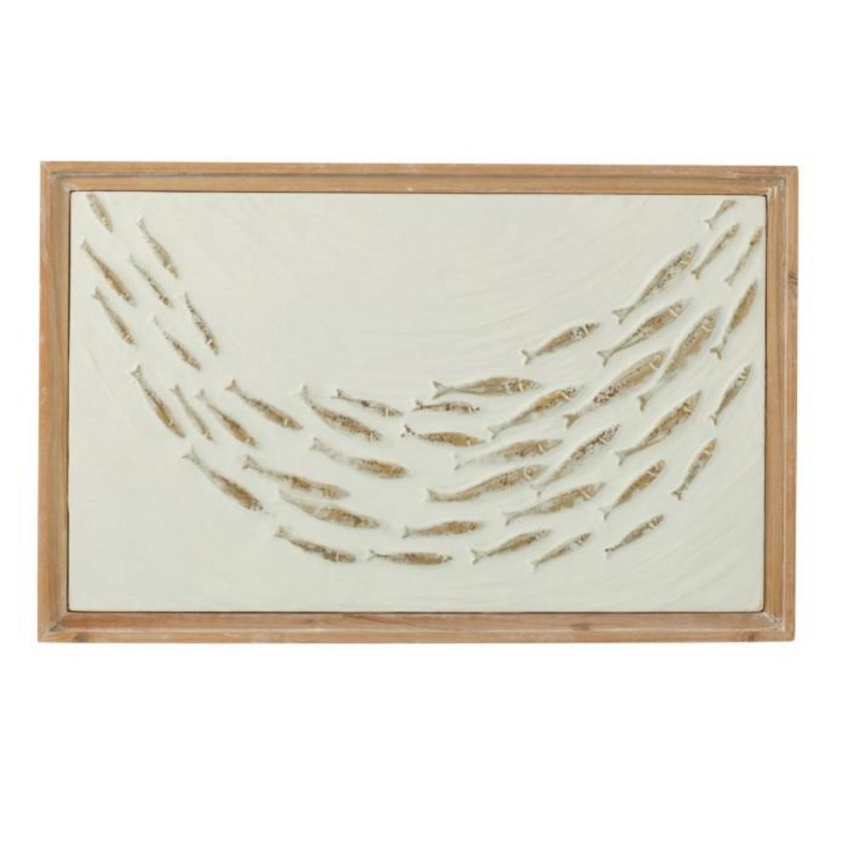 Décoration Murale Banc De Poissons 75x45 Cm - Acier Verni - Fait Main