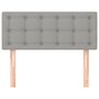 Voir la diapositive 3 : VIDAXL Tete de lit Gris clair 100x5x78/88 cm Tissu