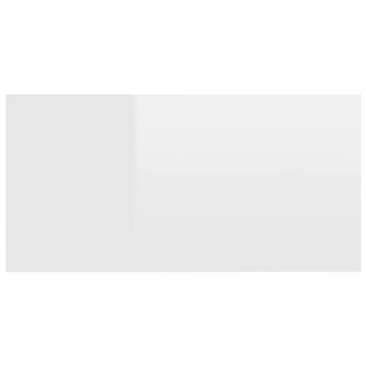 VIDAXL Tete de lit Blanc brillant 160x1,5x80 cm Bois d'ingenierie