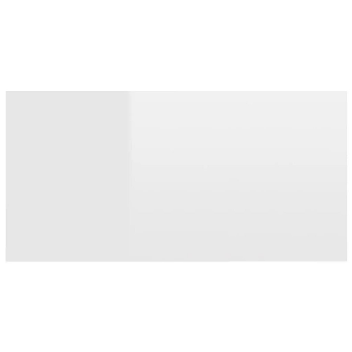 VIDAXL Tete de lit Blanc brillant 160x1,5x80 cm Bois d'ingenierie