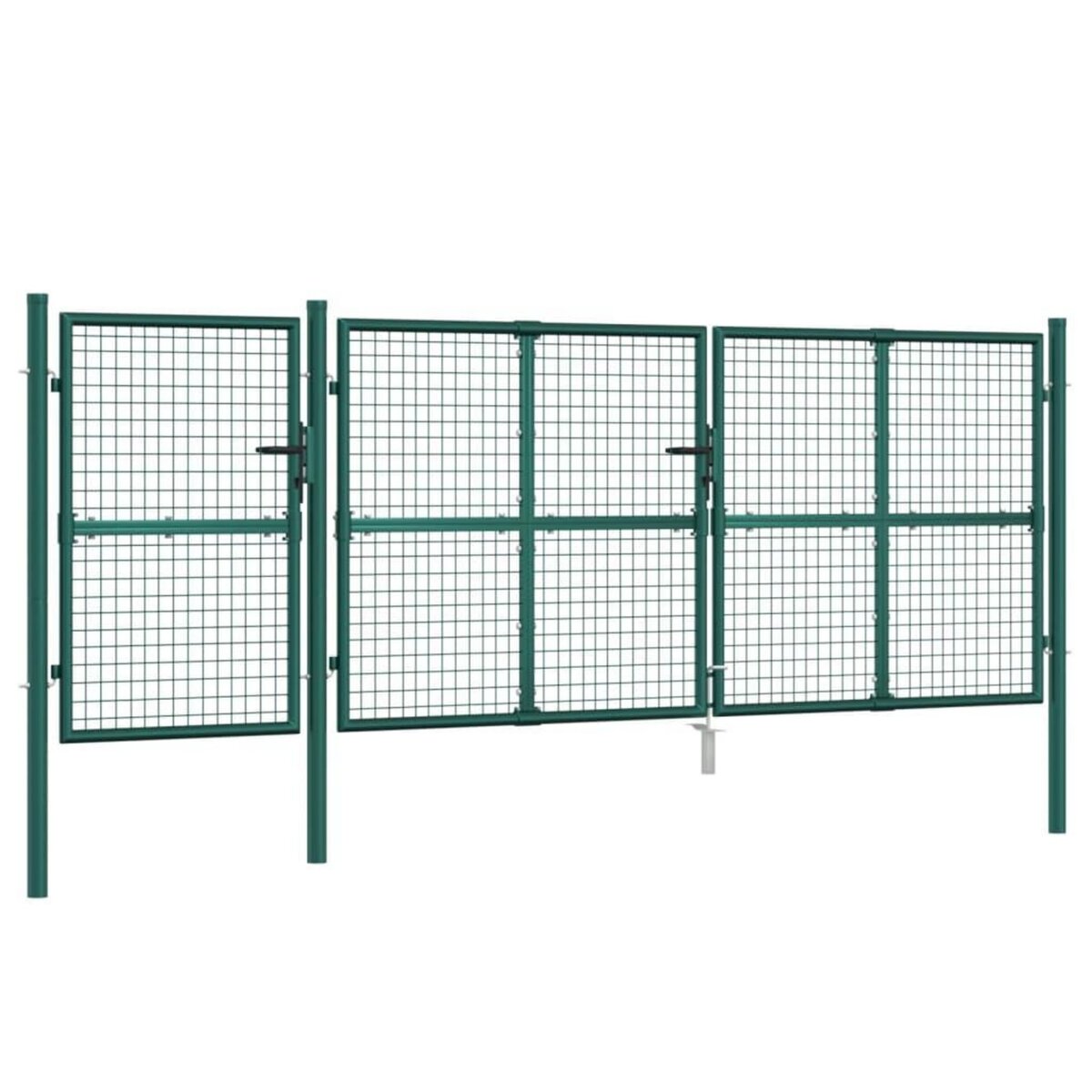 VIDAXL Portal de jardin maille vert 400x175 cm acier galvanise