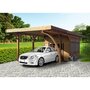 SOLID SUPERIA Carport avec remise bois Cust, toit plat 14.58 m²
