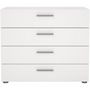 Voir la diapositive 3 : TVILUM Commode NASH 4 tiroirs - Décor Blanc - L 80 x P 40 x H 68,5 cm