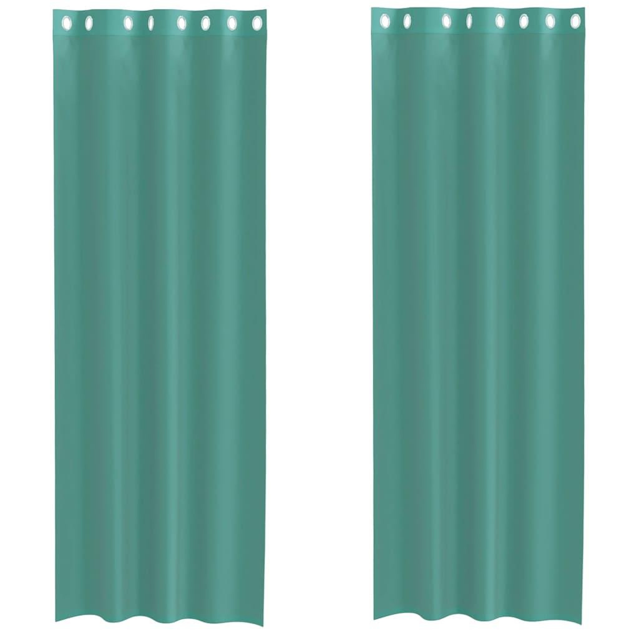 Voir la diapositive 2 : VIDAXL Rideaux en voile avec œillets 2 pcs turquoise