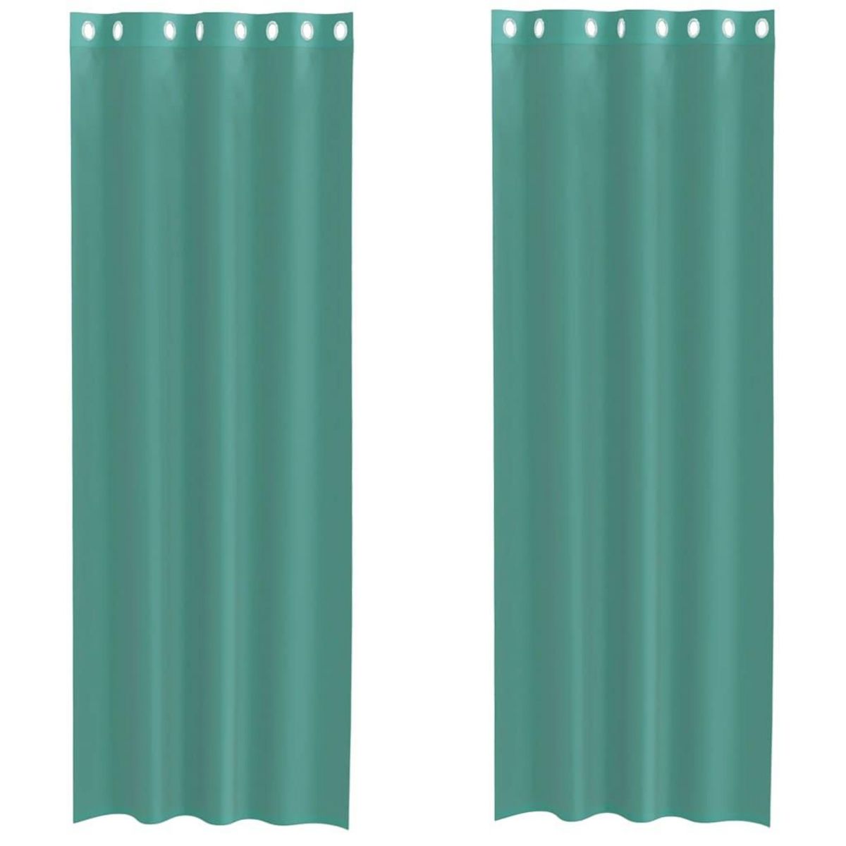 VIDAXL Rideaux en voile avec œillets 2 pcs turquoise