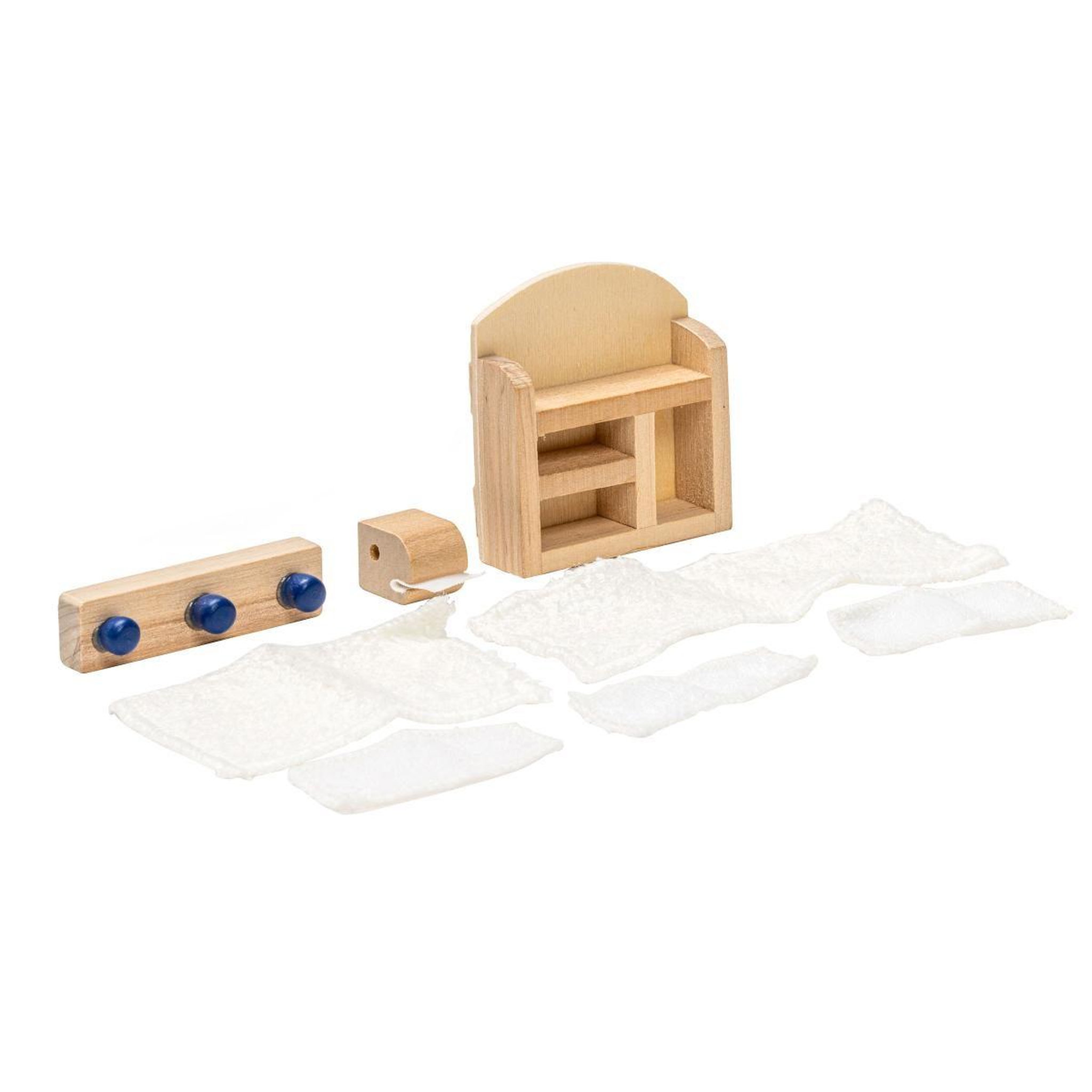 Voir la diapositive 2 : EDUCO Maison de poupées - salle de bain — ensemble de 6 pièces