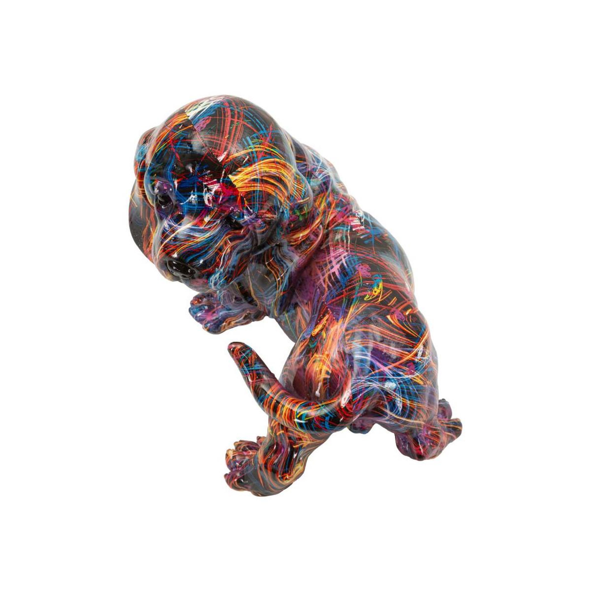 Voir la diapositive 3 : Paris Prix Statuette teckel en résine  psyco  20cm multicolore