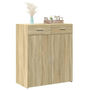 Voir la diapositive 3 : VIDAXL Buffet chene sonoma 80x42,5x93 cm bois d'ingenierie