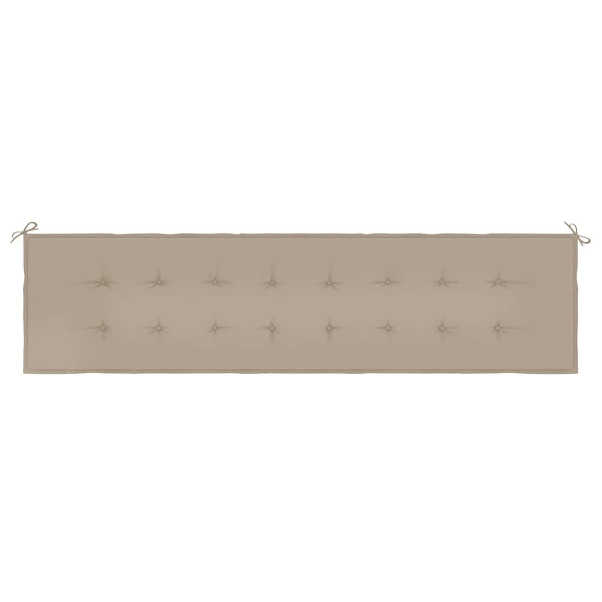Voir la diapositive 4 : VIDAXL Coussin de banc de jardin taupe 200x50x3 cm tissu oxford