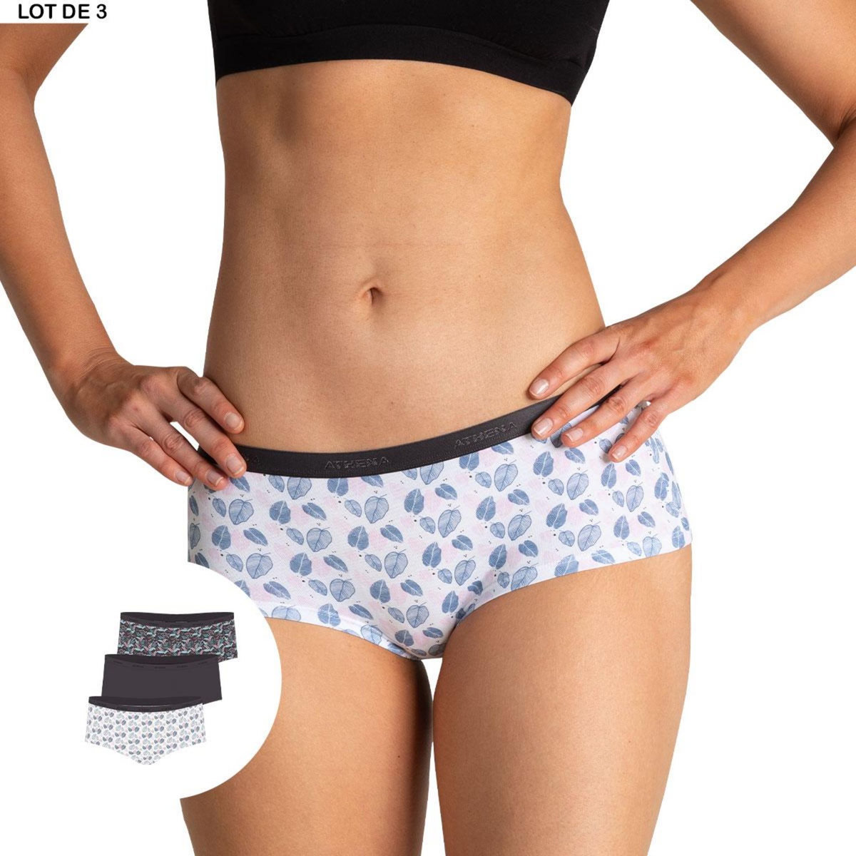 Athena Lot de 3 boxers femme Ecopack Mode