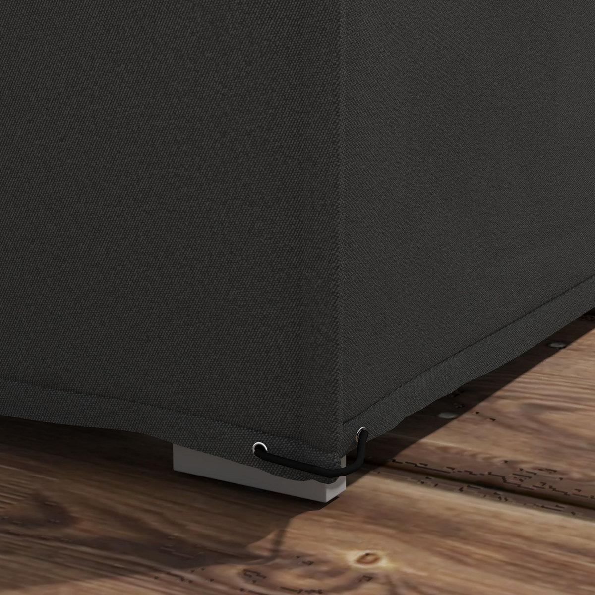 OUTSUNNY Housse de protection salon de jardin bâche etanche tissu oxford rectangulaire 222L x 155l x 67H cm noir