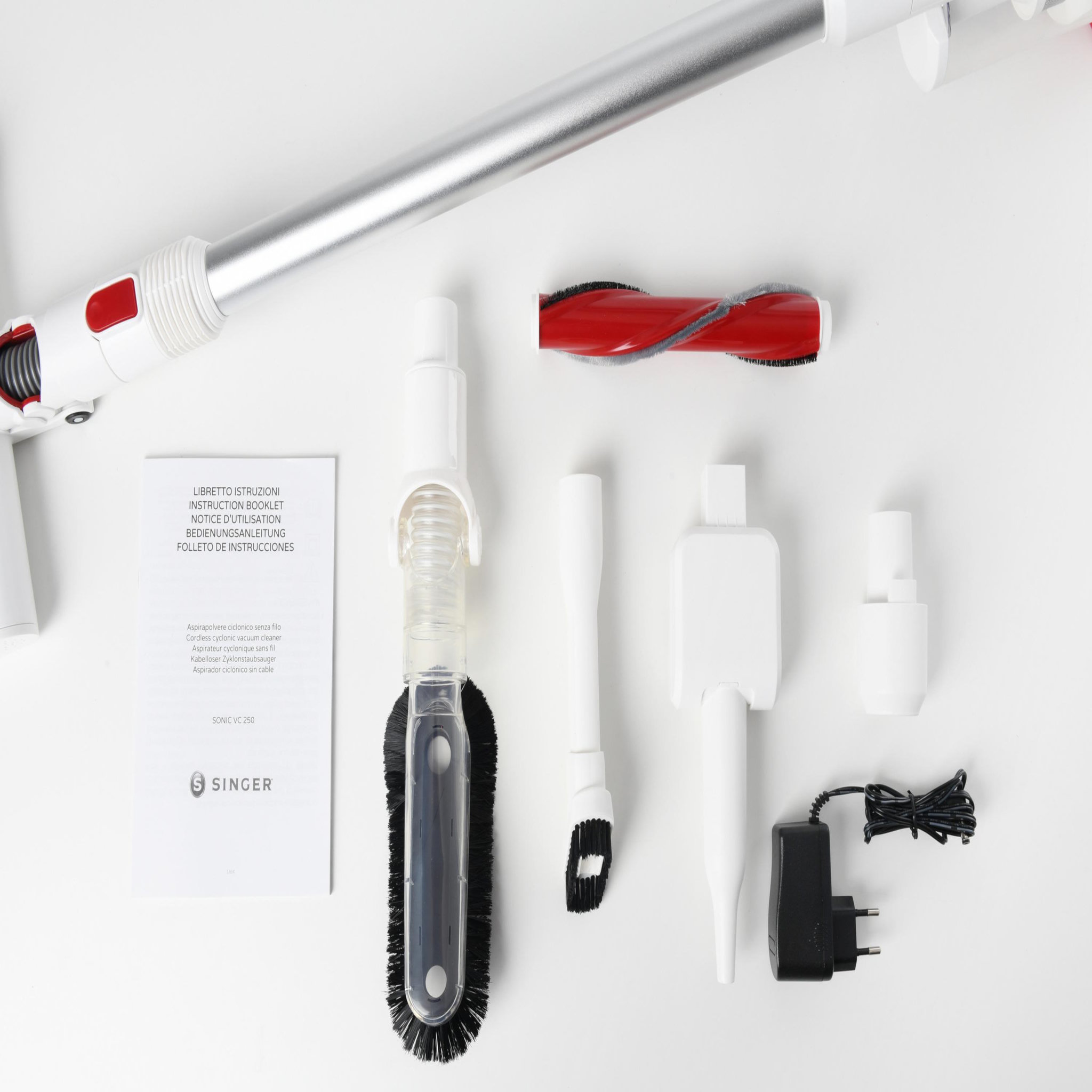 Voir la diapositive 6 : Singer Sonic Aspirateur Balai Sans Fil, 3 en 1, Multifonction, Silencieux, Cyclonique, à Main, Sans Sac