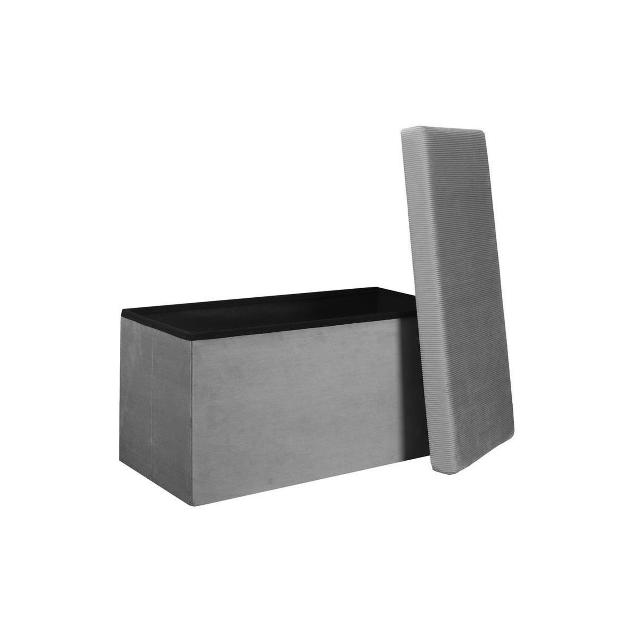 Voir la diapositive 2 : The Home Deco Factory Banc & coffre de rangement  giulia  77cm gris