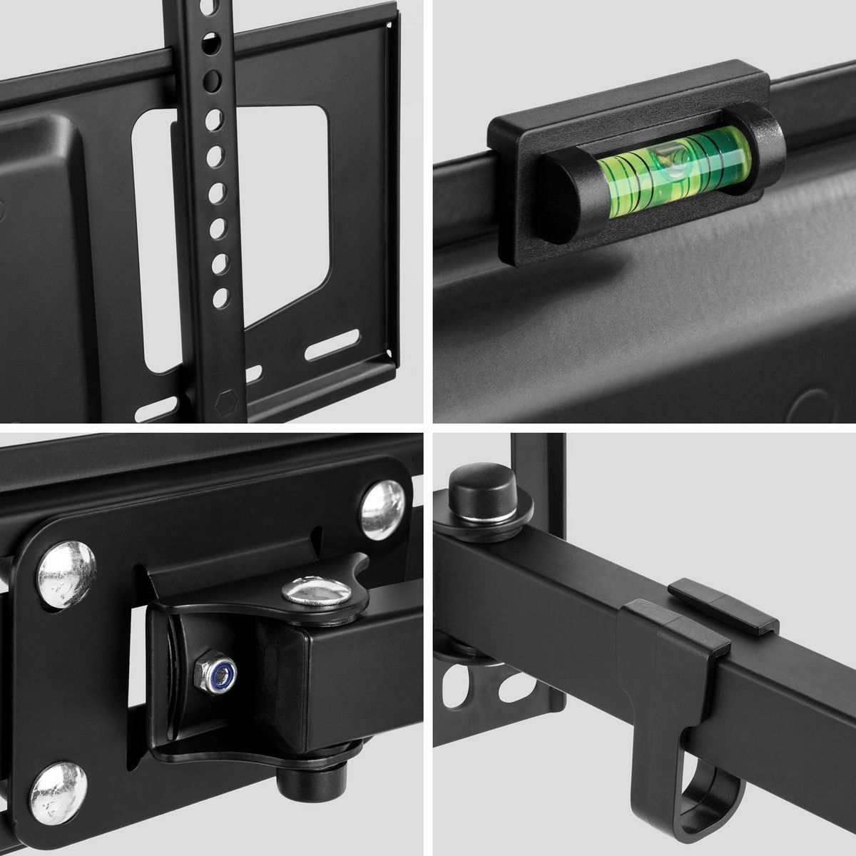 tectake Support mural TV 26 - 75  inclinable,VESA max.: 400x400, max 60kg