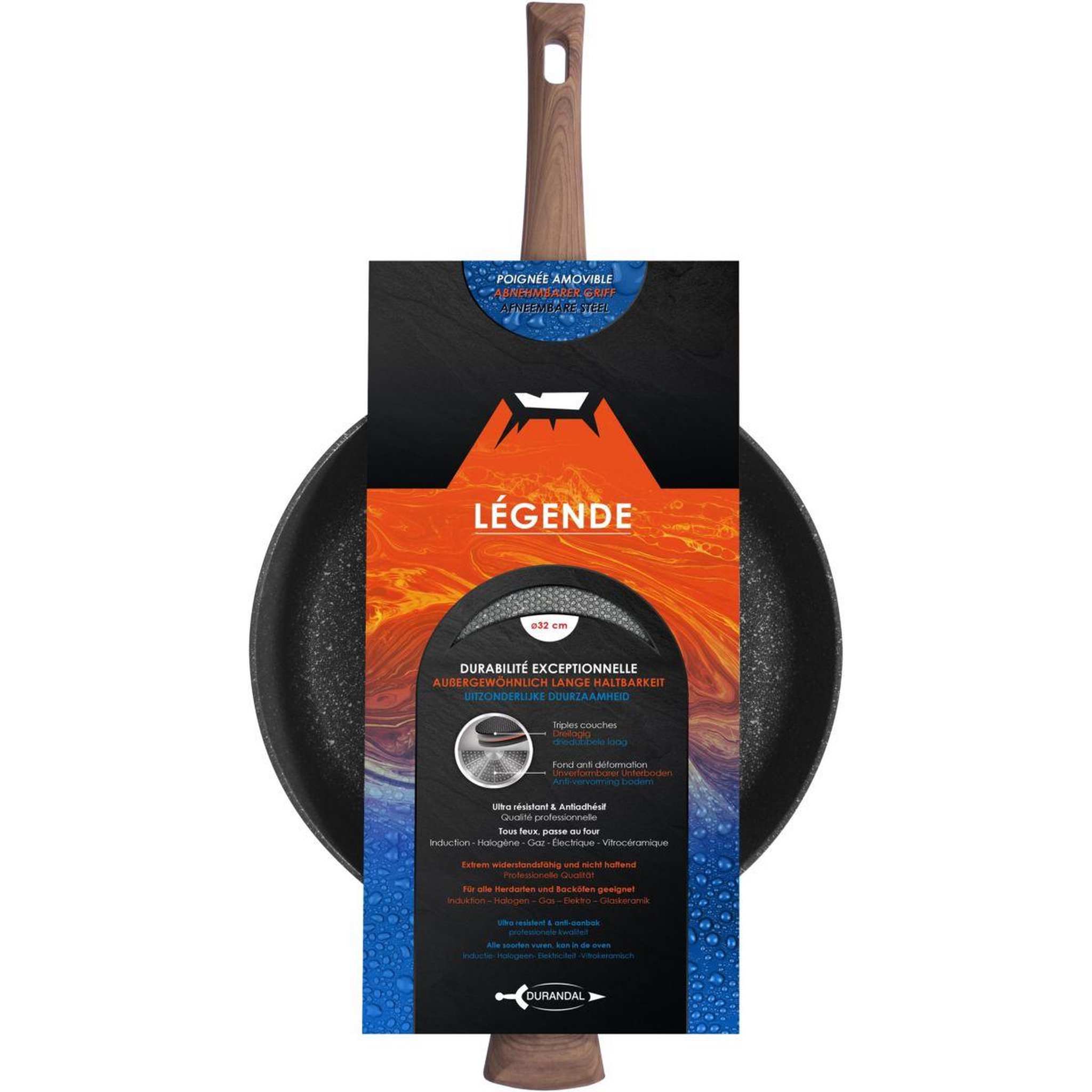 Voir la diapositive 2 : Durandal Poêle 32cm ceramique legende