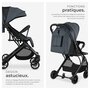 Voir la diapositive 3 : tectake Poussette buggy pliage à une main avec harnais à 5 points, frein de stationnement et arceau de sécurité gris anthracite