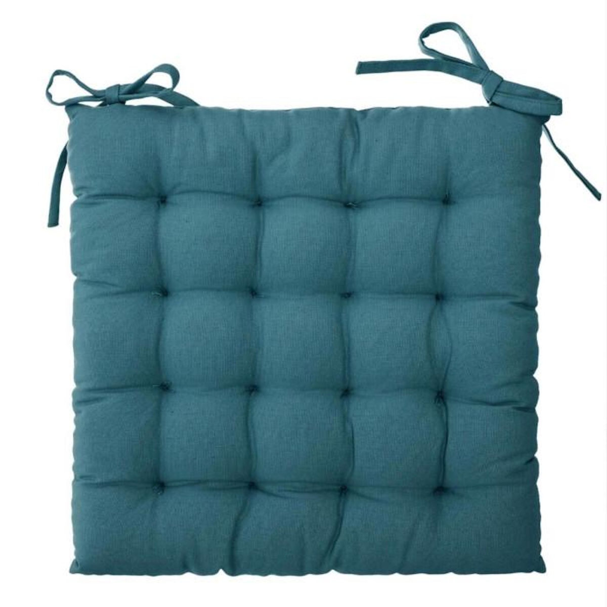 ATMOSPHERA Galette de Chaise  Otto  38x38cm Bleu Canard