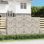 Voir la diapositive 1 : VIDAXL Paniers a gabions arques 3 pcs 300x50x180/200 cm fer galvanise