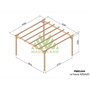 Voir la diapositive 2 : JARDIDECO Pergola massive en bois Le Havre 420 x 420 cm - Maderland