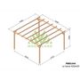Voir la diapositive 2 : JARDIDECO Pergola massive en bois Le Havre 420 x 420 cm - Maderland