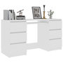 Voir la diapositive 3 : VIDAXL Bureau Blanc 140x50x77 cm Bois d'ingenierie