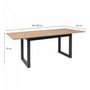 Voir la diapositive 3 : HomeStyle4U Table Extensible en Bois au Style Industriel pour Dîner en Famille