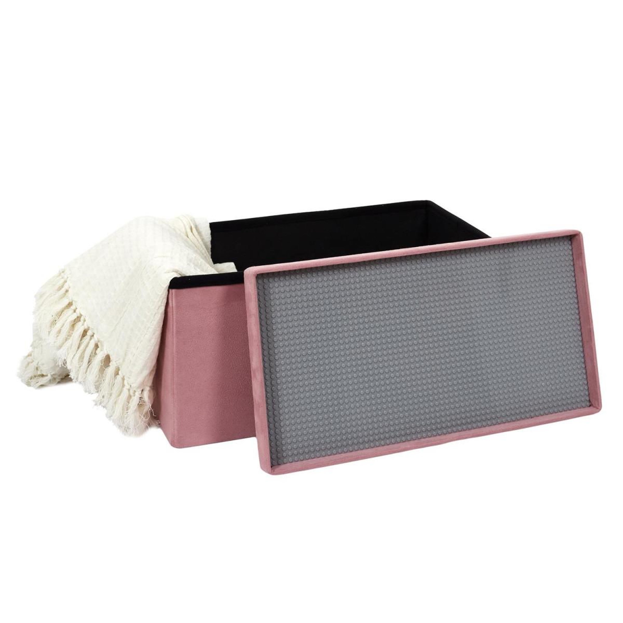 Voir la diapositive 6 : HOME DECO KIDS Banc & coffre pliable enfant  brique  52cm rose