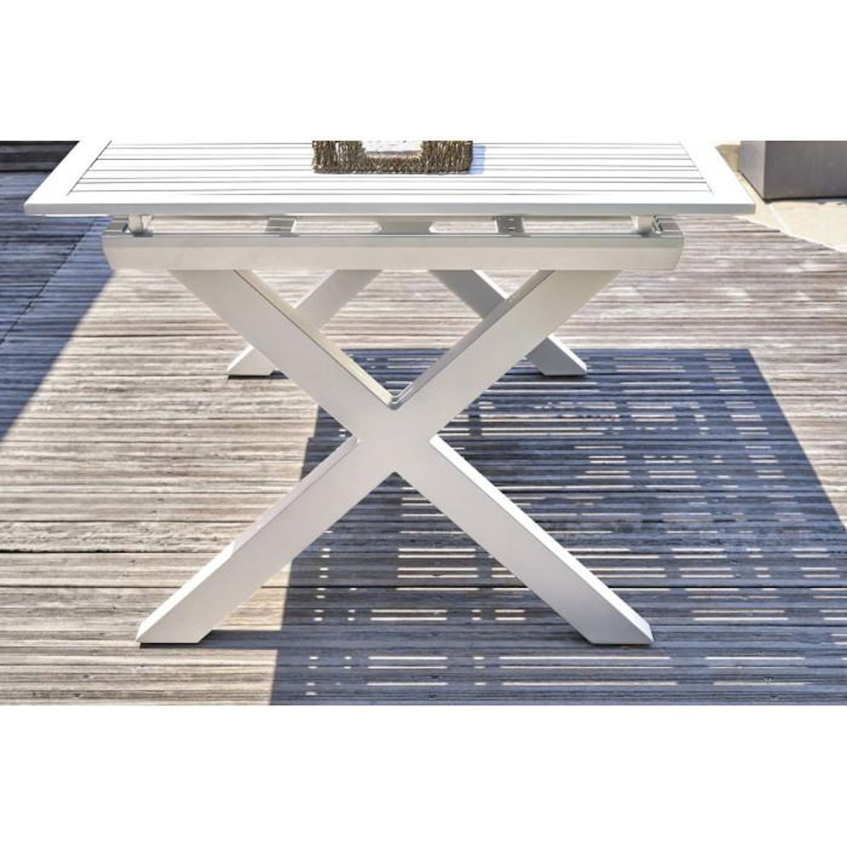 Paris Prix Ensemble Table de Jardin Extensible & 8 Fauteuils  Floride  180-240cm Blanc
