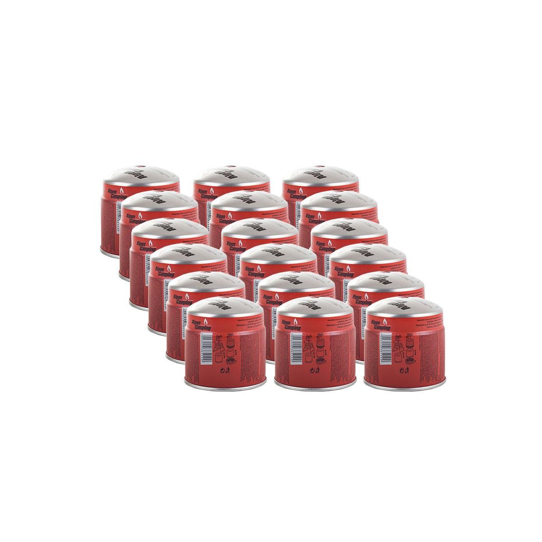 ALPENTECH Pack de 18 cartouches de gaz 190g perçable butane propane sécurité stop-gaz alpentech