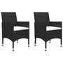 Voir la diapositive 2 : VIDAXL Ensemble a manger de jardin 5 pcs Noir