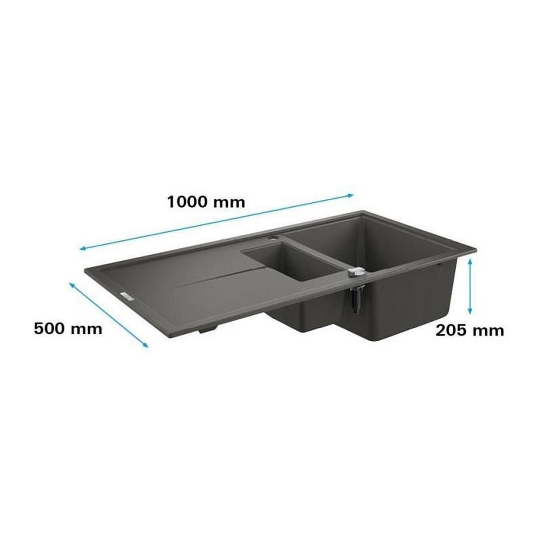 Voir la diapositive 4 : Grohe Evier composite - avec egouttoir - GROHE - K400
