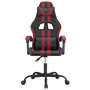 Voir la diapositive 3 : VIDAXL Chaise de jeu Noir et rouge bordeaux Similicuir