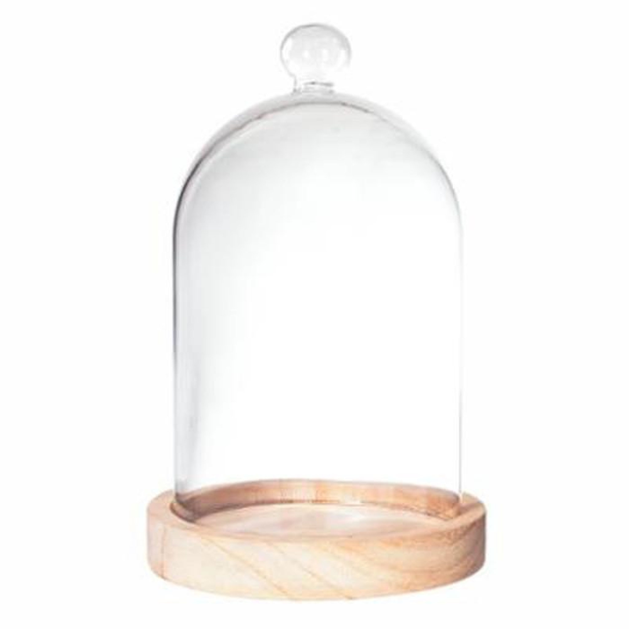 Voir la diapositive 2 : ATMOSPHERA Cloche décorative en verre  poser  19cm naturel