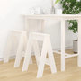 Voir la diapositive 1 : VIDAXL Tabourets lot de 2 blanc 40x40x60 cm bois massif de pin