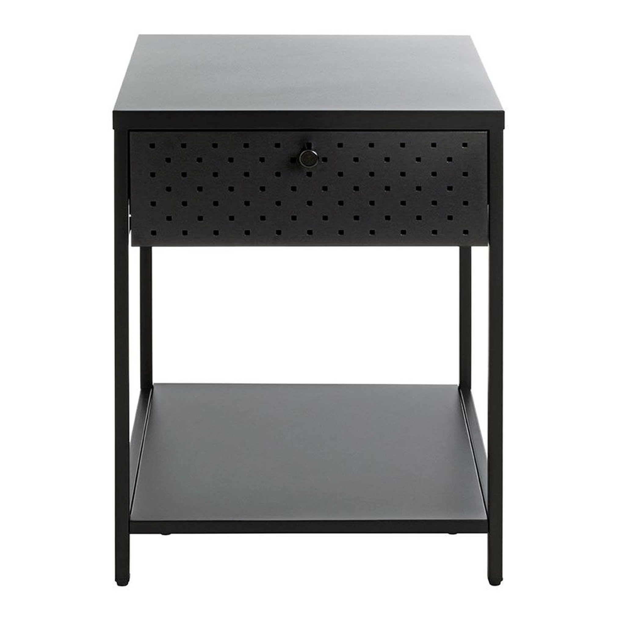 Voir la diapositive 3 : Paris Prix Table de chevet 1 tiroir  boston  53cm noir