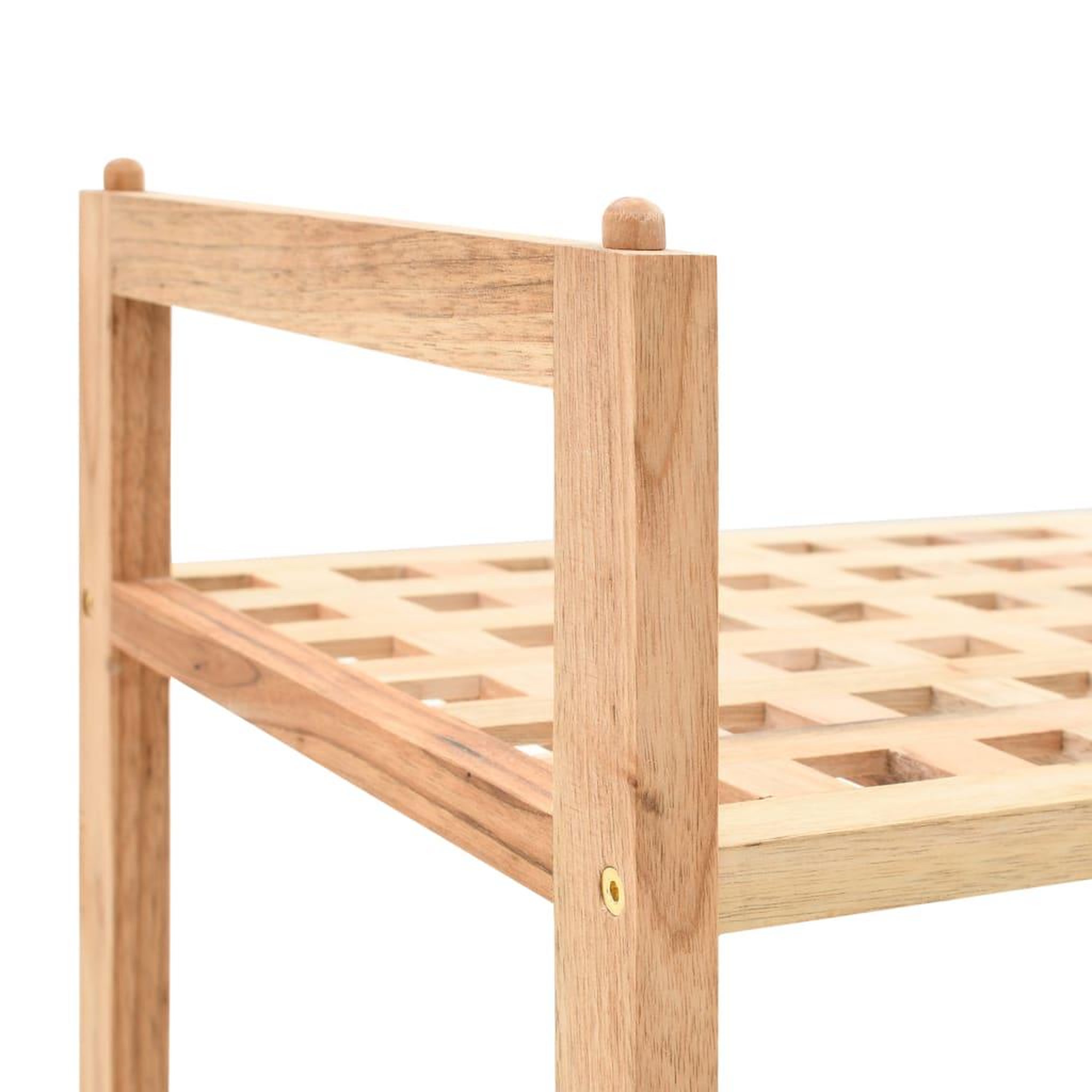 Voir la diapositive 4 : VIDAXL Etagere a chaussures Bois de noyer massif 69 x 26 x 40 cm