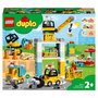 Voir la diapositive 1 : LEGO DUPLO 10933 La Grue Et Les Engins, Jouet Engin de Chantier pour Enfant 2-5 ans 