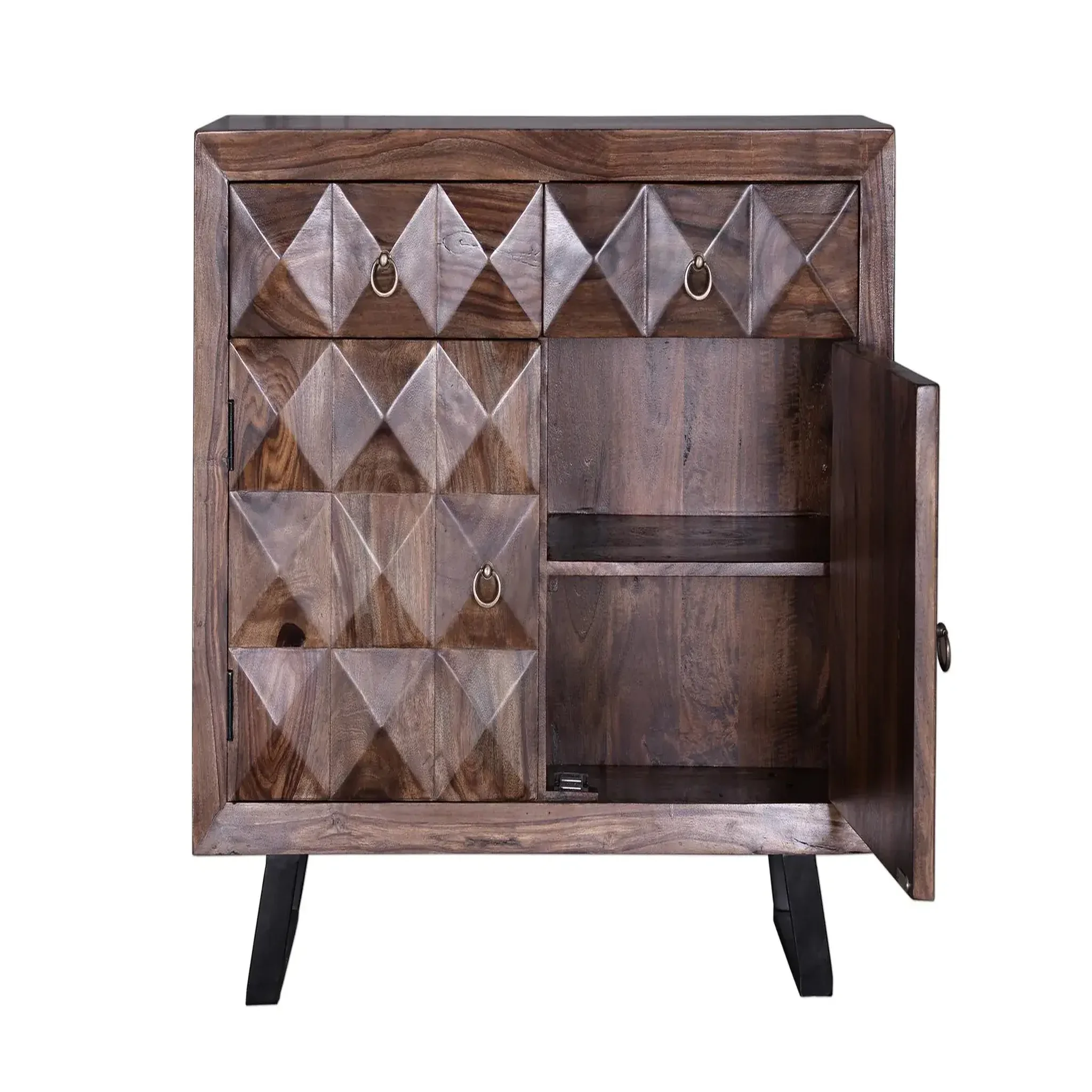 Voir la diapositive 2 : GINER Y COLOMER SL Commode en bois de palissandre 100 cm style contemporain industriel