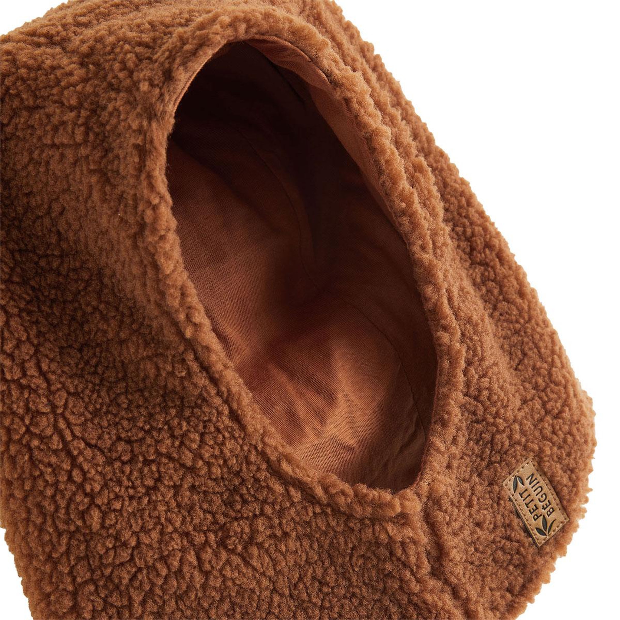 Voir la diapositive 3 : PETIT BEGUIN Cagoule bébé en sherpa Moka