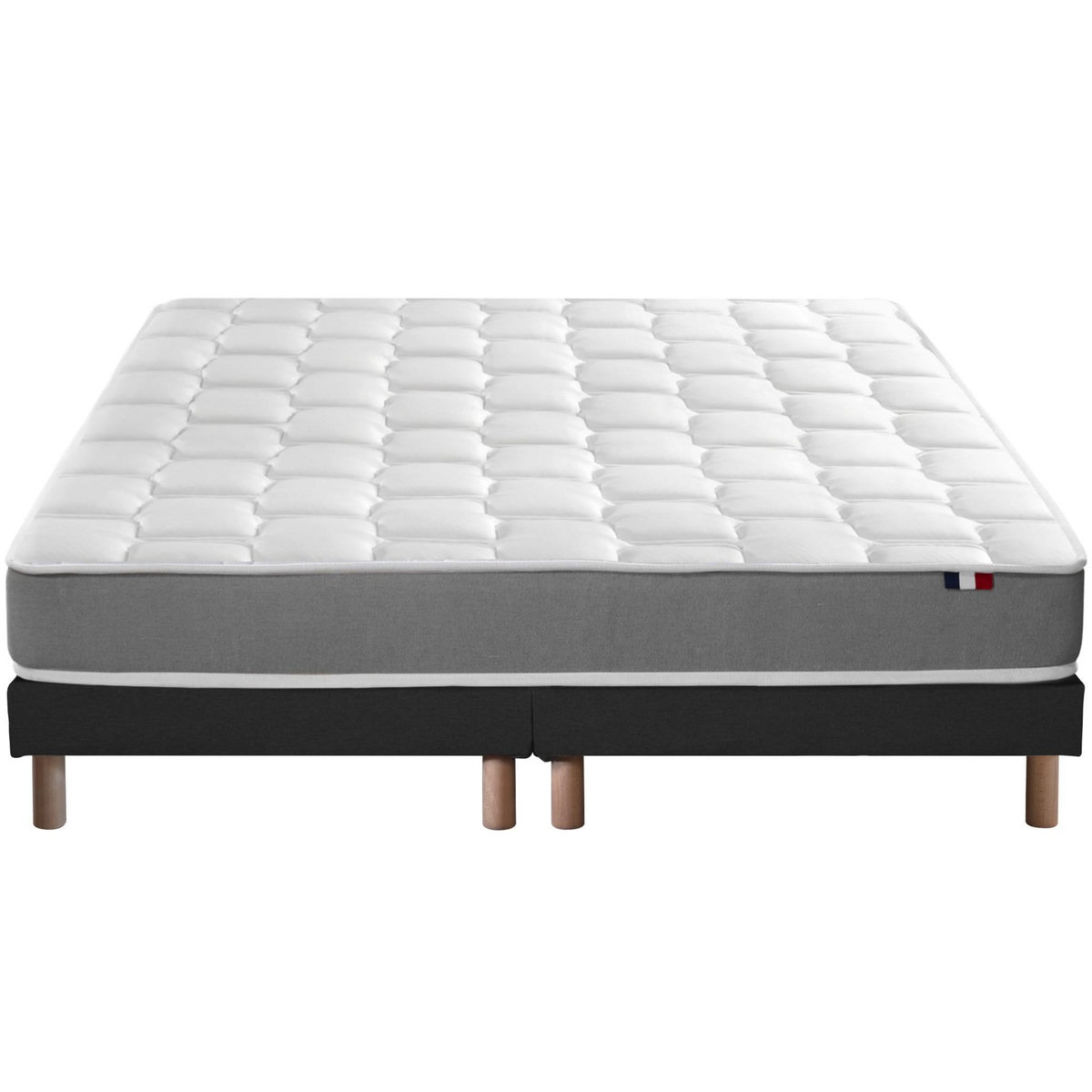IDLITERIE Ensemble matelas mémoire de forme MAM AZUR avec sommier - confort français