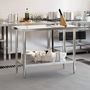 Voir la diapositive 3 : VIDAXL Table de travail de cuisine 110x55x85 cm acier inoxydable