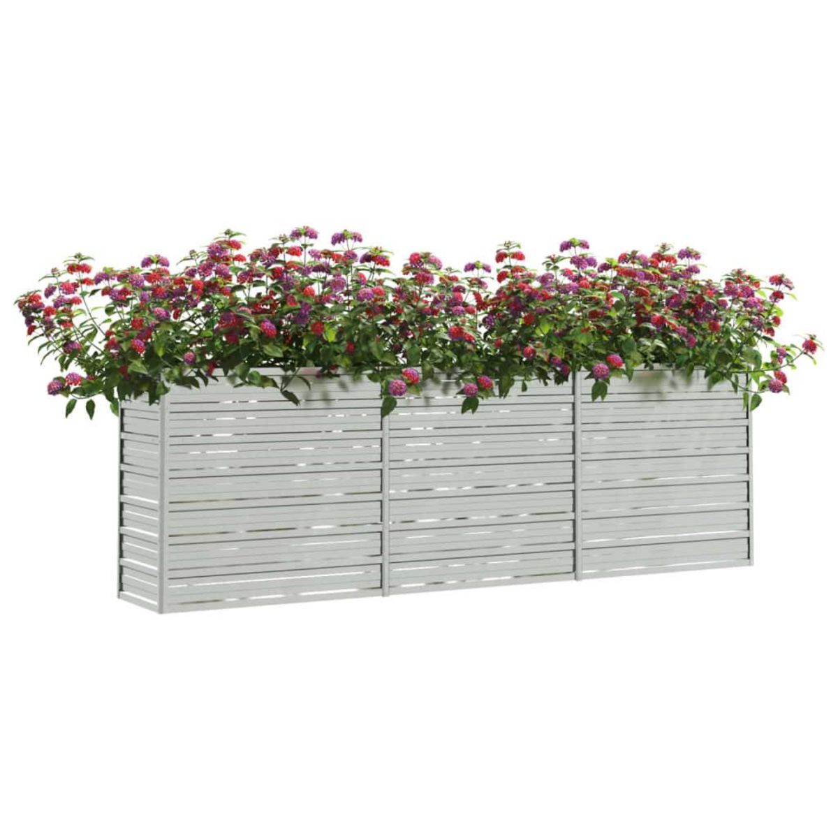 VIDAXL Lit sureleve de jardin 240x40x77 cm Acier galvanise Argente