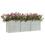 Voir la diapositive 3 : VIDAXL Lit sureleve de jardin 240x40x77 cm Acier galvanise Argente